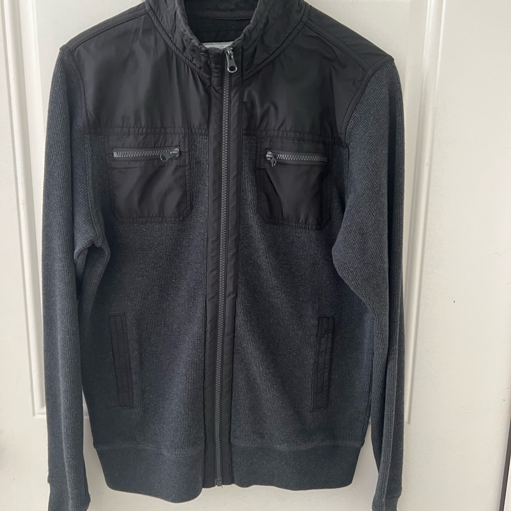 PD&C Men's Dual-Tone Jacket in Black and Gray